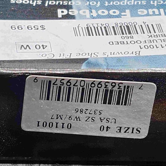 Birkenstock Blue Footbed Arch Supports New in box a 40W - Picture 2 of 3